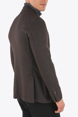 ID Pheasant's Eye Patterned Unlined Blazer