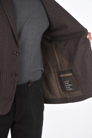 ID Pheasant's Eye Patterned Unlined Blazer