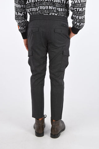 wool slim fit cargo pants