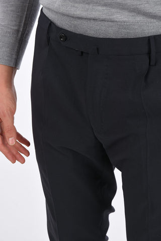 Mid-rise waist single pleat trousers