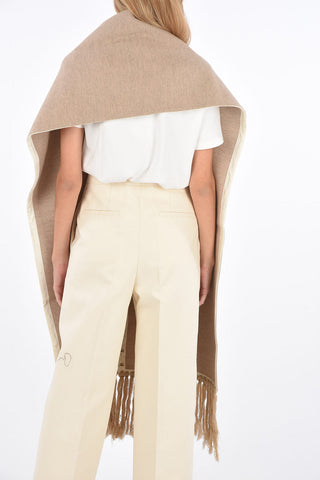 Maxi Sciarpa in Cashmere con Bottoni