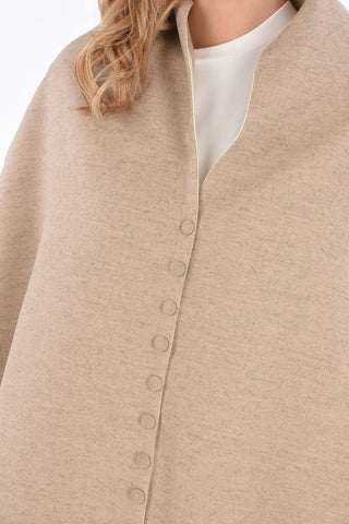 Maxi Sciarpa in Cashmere con Bottoni