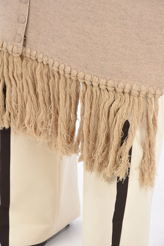 Maxi Sciarpa in Cashmere con Bottoni
