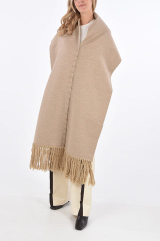 Maxi Sciarpa in Cashmere con Bottoni