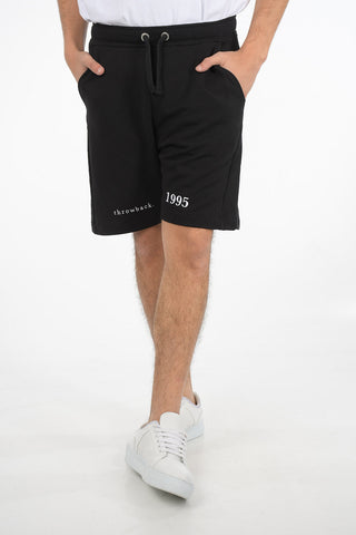 drawstring waist sweat shorts