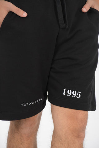 drawstring waist sweat shorts