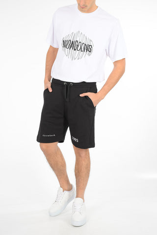 drawstring waist sweat shorts