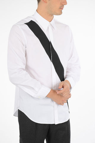 popeline SLASH BAND classic collar shirt