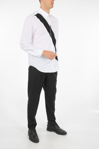 popeline SLASH BAND classic collar shirt