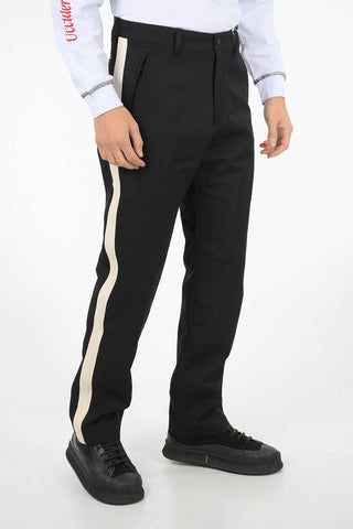 pantalone piping in lana