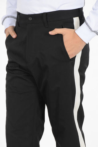 pantalone piping in lana