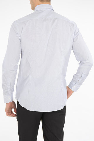 camicia a righe collo francese