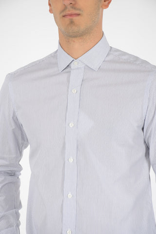 camicia a righe collo francese