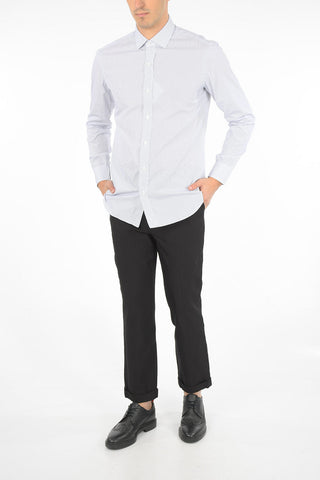 camicia a righe collo francese