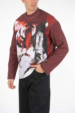 tiger printed crew-neck sweatshirt