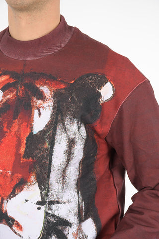 tiger printed crew-neck sweatshirt