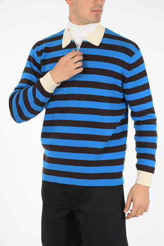 polo neck striped sweater