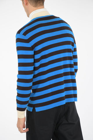 polo neck striped sweater