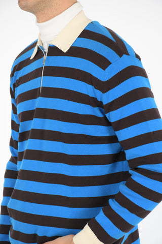 polo neck striped sweater