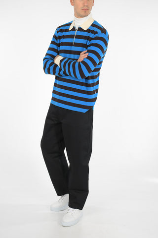 polo neck striped sweater
