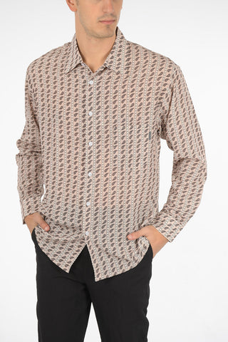 paisley spread collar shirt