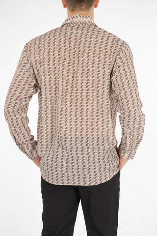 paisley spread collar shirt