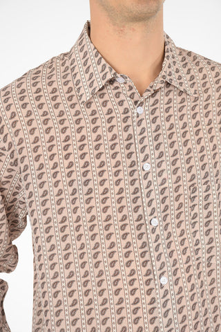 paisley spread collar shirt