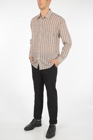 paisley spread collar shirt