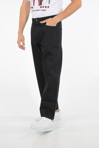 22cm Mid-rise waist wide jeans