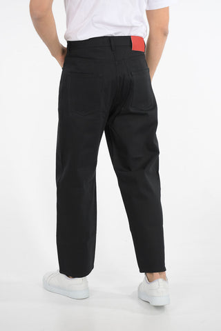 22cm Mid-rise waist wide jeans