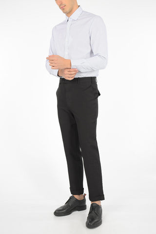 pantalone con passanti a vita regolare