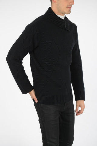 ribbed turtle-neck sweater