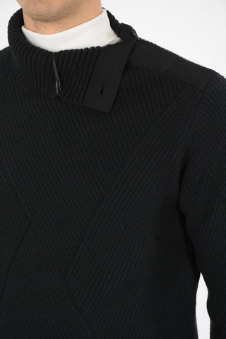 ribbed turtle-neck sweater