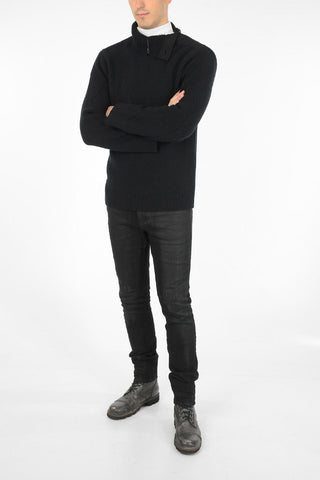 ribbed turtle-neck sweater
