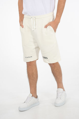 drawstring waist sweat shorts