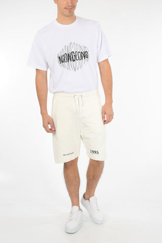 drawstring waist sweat shorts