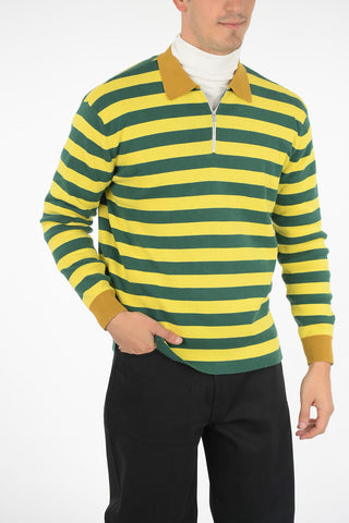 polo neck striped sweater