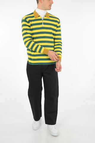 polo neck striped sweater