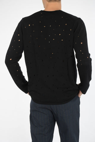 Maglia Girocollo distressed stampata