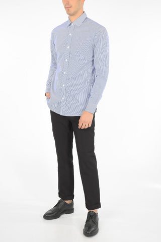 camicia a righe collo francese
