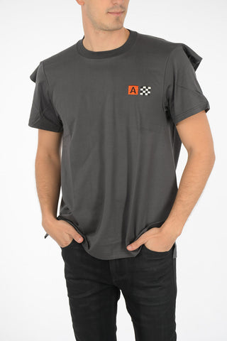 folded-edge crew-neck t-shirt