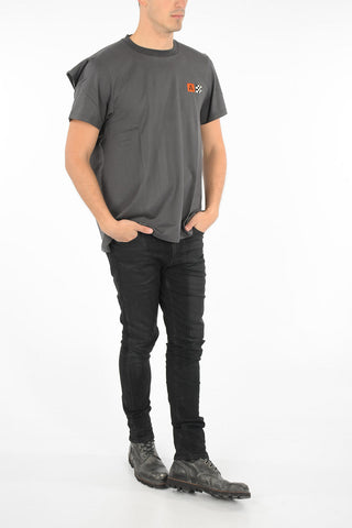 folded-edge crew-neck t-shirt