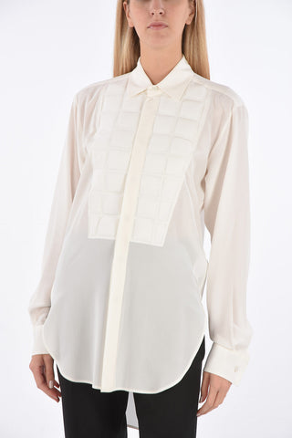 Silk Shirt with Padded Detail