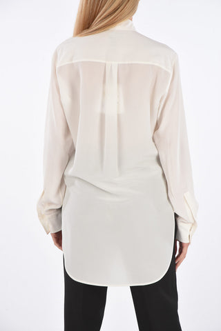 Silk Shirt with Padded Detail