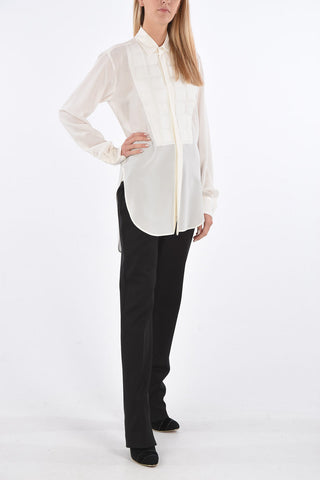 Silk Shirt with Padded Detail