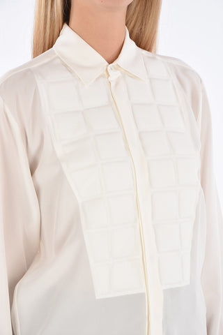 Silk Shirt with Padded Detail