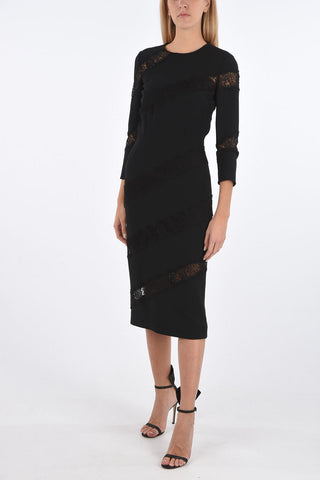 3/4 Sleeve Dress with Lace Details