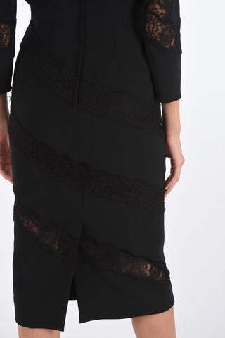 3/4 Sleeve Dress with Lace Details