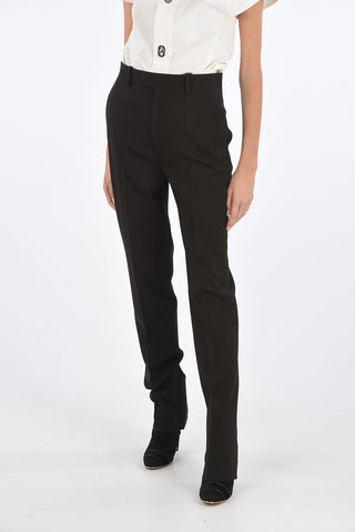 Ankle Zip Pants with Hidden Fastening and Belt Loops