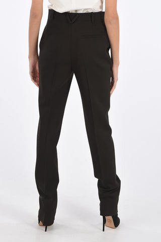 Ankle Zip Pants with Hidden Fastening and Belt Loops
